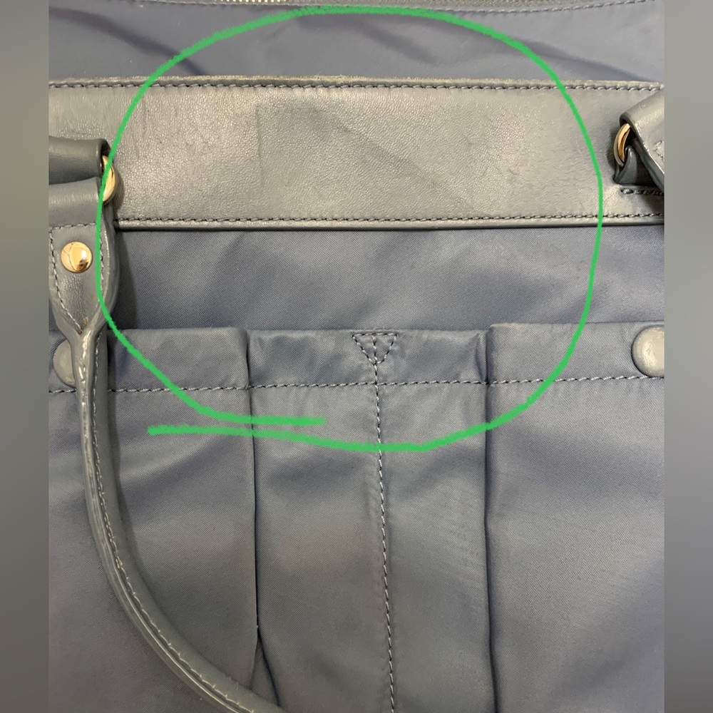 MZ WALLACE Mayfair Beaford Moonstone Blue Tote Multiple Pockets & Zipper Used - Picture 17 of 17